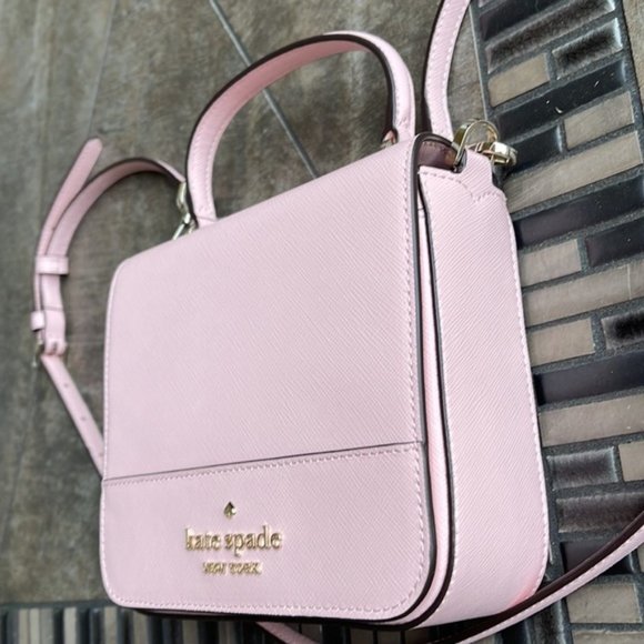 Kate Spade Staci Square Crossbody Chalk Pink - Picture 3 of 16